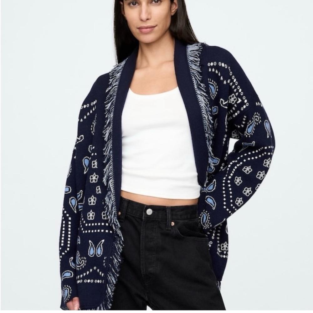 BRAND new GAP navy cardigan sweater